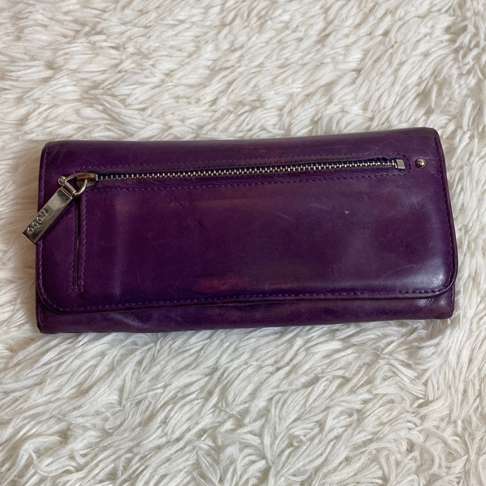 Hobo International Leather Wallet, Verbena Purple-Read